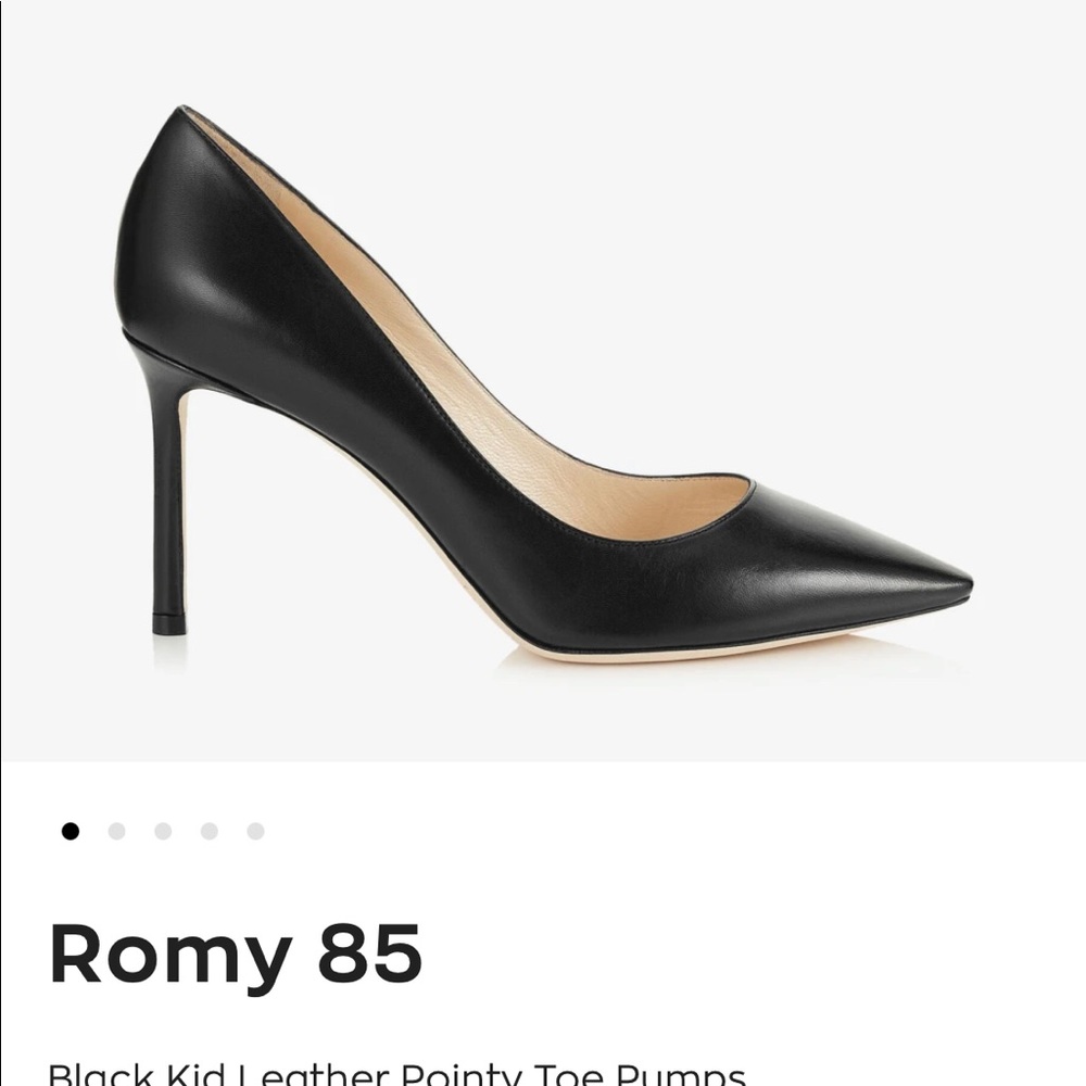 $695 JIMMY CHOO romy 85 black leather!
